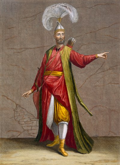 一张Soulak，来自Charles de Ferriol的“代表不同国家的一百张照片的集合”的板块17，由Claude du Bose雕刻，1707-08 作者 让·巴蒂斯特·范穆尔